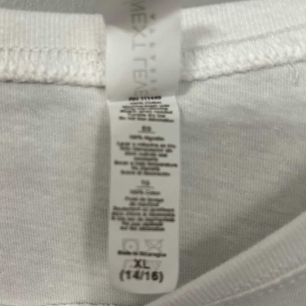 Next Level Apparel White and Pink Kids T-Shirt - Picture 3 of 3